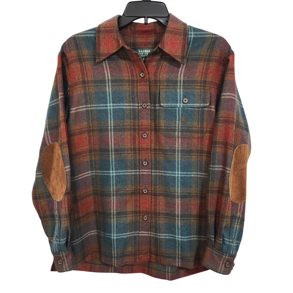 Lauren Ralph Lauren Plaid Button‎ Down Shirt - Red, Blue, Brown